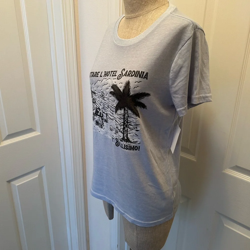 Lucky Brand Sardinia Graphic Tee in Light Blue - Picture 6 of 10
